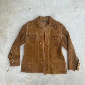 오늘만 가격 80s Trailmaster 브라운 스웨이드 가죽 자켓