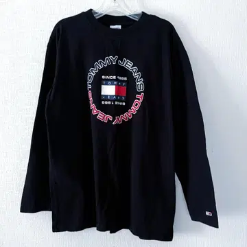 TOMMY JEANS T셔츠 롱티 블랙T