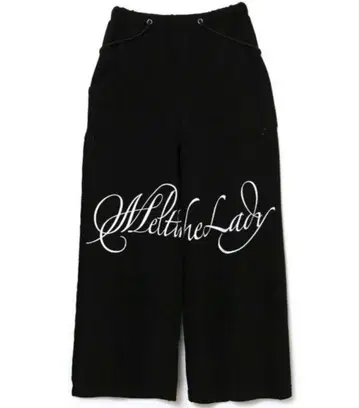 meltthelady 로고 슬릿 팬츠