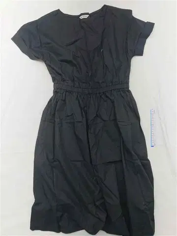 마리메꼬 블랙 반팔 셔츠 원피스 롱 XS