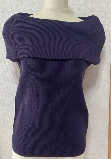 The Virginia 오프숄더 니트 슬리브리스