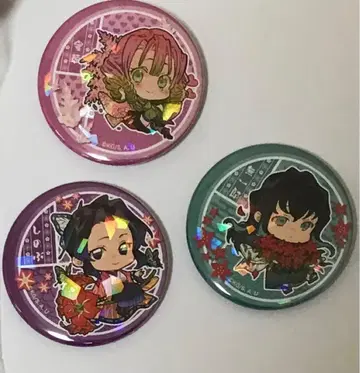 귀멸의 칼날 탄생화 캔뱃지 무이치로 시노부 칸로지 미츠리