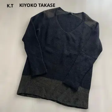 K.T KIYOKO TAKASE V넥 니트 스웨터 M