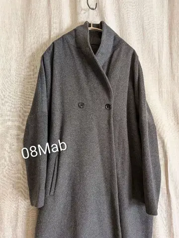 08Mab 하프 울 코쿤 코트 D 그레이