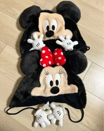 미키 미니 귀도리 모자