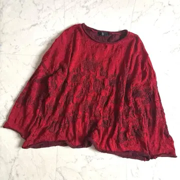 y's 와이즈 울 빨간색 니트