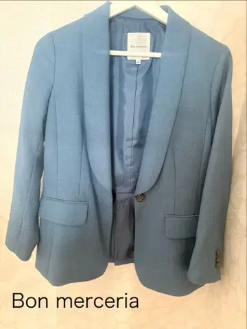 Bon merceria 숄카라 블루 자켓