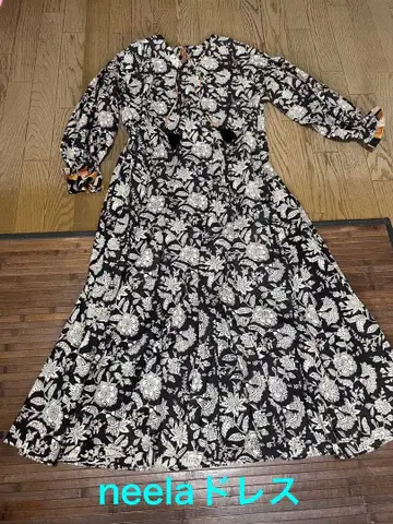 neela  꽃무늬 맥시 드레스 인도 면 드레스