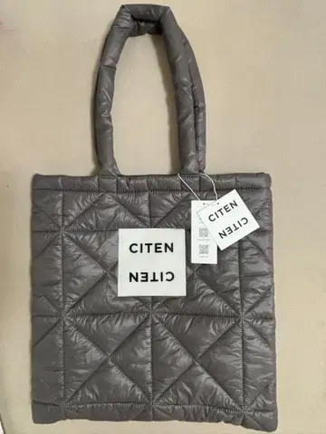 CITEN 퀼팅 토트백 그레이