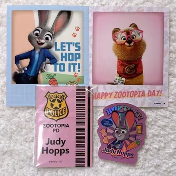 주토피아2 굿즈 주디 닥터 퍼즈비 브로마이드 스티커