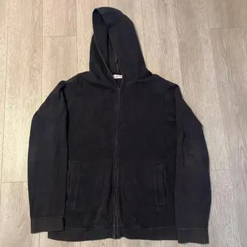 할리우드 런치마켓 후드 부착 후드티 블랙 블랙