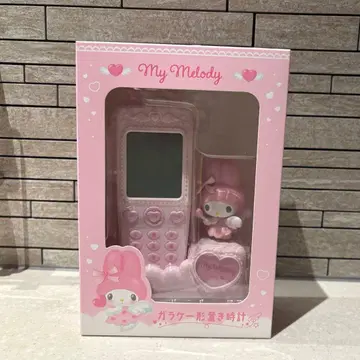 산리오 휴대폰 모양 탁상 시계 마이멜로디 새상품 sairio