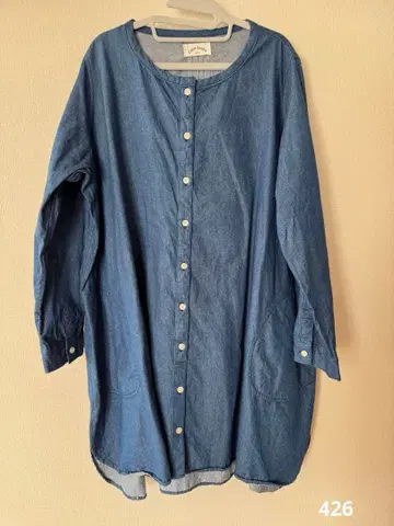 새상품급 카엠란카 데님 블루 셔츠 원피스