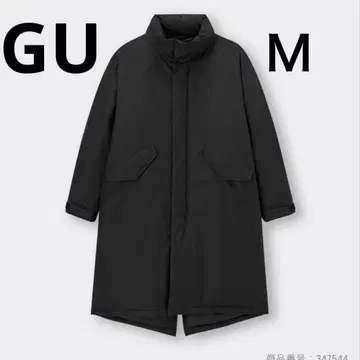 GU 히트 패디드 모즈 코트 블랙 M 새상품급