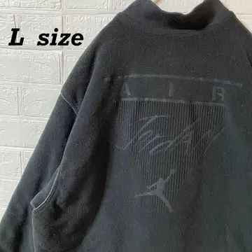 에어조던 백 로고 플리스 바시티 자켓 블랙