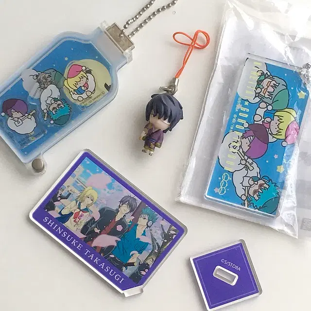 은혼 산리오 콜라보 타카스기 신스케 귀병대 키링 삼젯 아크릴스탠드 스트랩