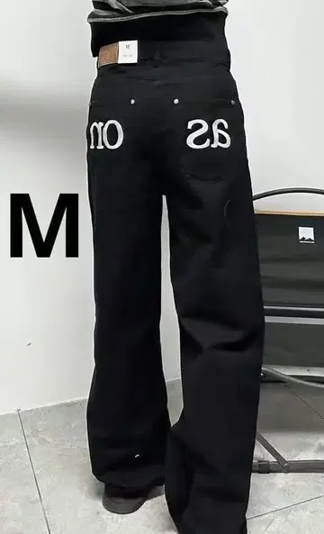 ason as'on 블랙 데님 팬츠 as on