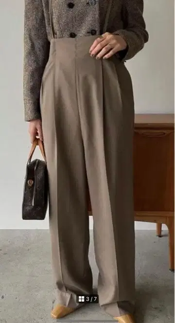 클라네 CLANE 하이웨스트 베이지 슬랙스