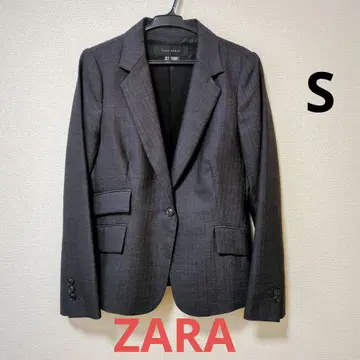 ZARA 테일러드 울 자켓 차콜 그레이 S