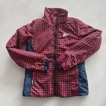 FILA 빨간색과 네이비 체크 자켓