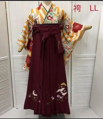 LL 사이즈 하카마 (3906) 코후리소데 세트