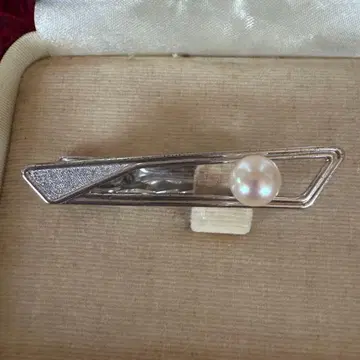 MIKIMOTO 실버 넥타이핀 펄