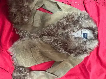 무스탕 코트 베이지 플리스 포함