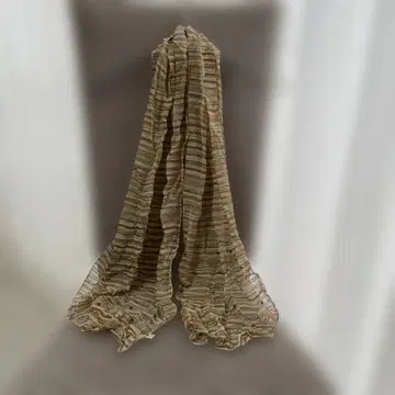 프릴 가공 스톨 베이지 핑크