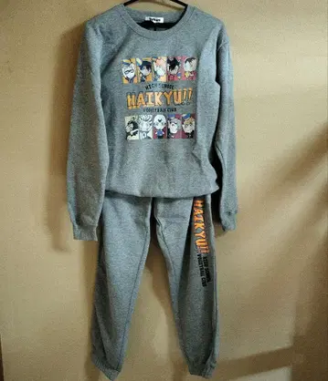 [수납 봉투 포함] 하이큐!! 맨투맨 세트 (L 사이즈 그레이)