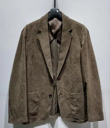 브라운 코듀로이 무지 LL 사이즈 테일러드 자켓