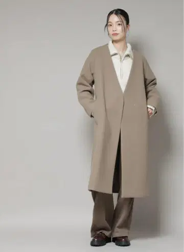 NANO universe V넥 노카라 코트 모카 택 포함 새상품