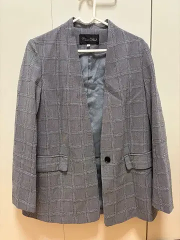 코코딜 노카라 체크 자켓 사이즈 1