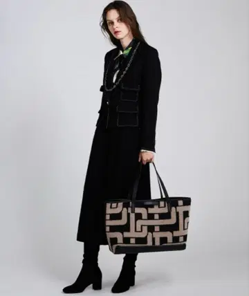 [ 미사용 새상품 ] 더블 스탠다드 클로징 오리지널 자카드 토트백