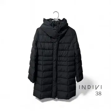 [ INDIVI ] 인디비 롱 다운 코트 블랙 38