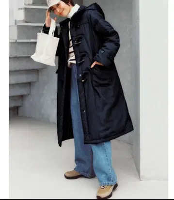 Live in comfort 다운 코트 L 네이비 리브인컴포트