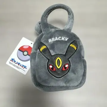 [택 포함] 포켓몬 블래키 봉제 인형 미니 페이스 백 파우치