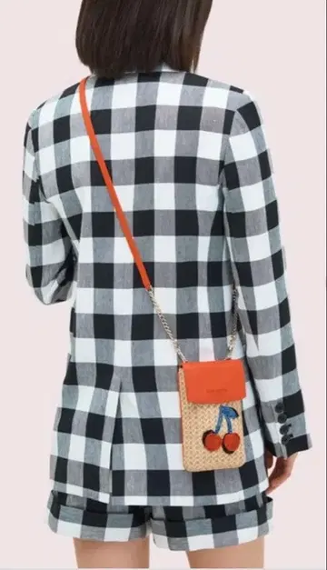 컨디션 최상 케이트 스페이드 뉴욕 후르츠 숄더 체리 패턴