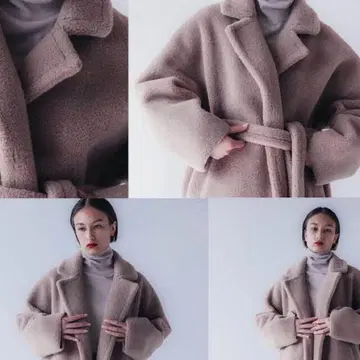 STUNNING LURE 스텐칼라 페이크 무스탕 코트 1