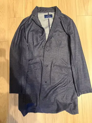 다크 그레이 스트레치 롱 코트