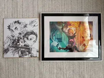 극장판 귀멸의 칼날 무한열차편 그려낸 캐릭터 파인그래프 색지