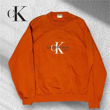 90s USA제 Calvin Clein 자수 로고 CK 로고 맨투맨 L