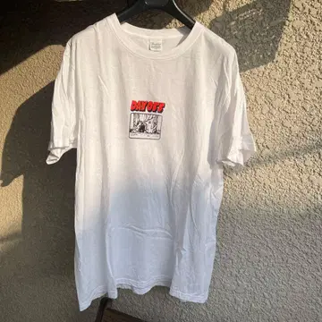저널 구매 RAGELOW DAYOFF 프린트 T셔츠 L 상당 화이트