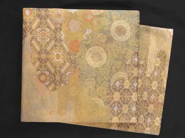 순수 실크 미치나가 취향 후쿠로 오비 운토리 세이카이 츠즈레 문