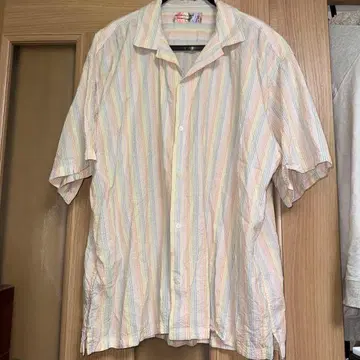 아바크롬비&피치 남성용 반팔 스트라이프 셔츠