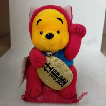 미사용 택 포함 디즈니 스토어 곰돌이 푸 마네키네코 봉제 인형 업무운