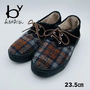 by 키다리 아저씨 체크 무늬 통굽 레이스업 슈즈 23.5cm