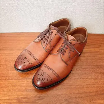 새상품급 REGAL 외 메달리온 스트레이트 팁 브라운 25cm