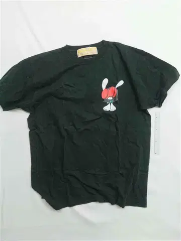 스콜로토 캐릭터 프린트 반팔 티셔츠 블랙 XL