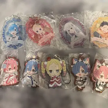 아크릴 키링 세트 (렘, 에밀리아, 스바루 등) 9개