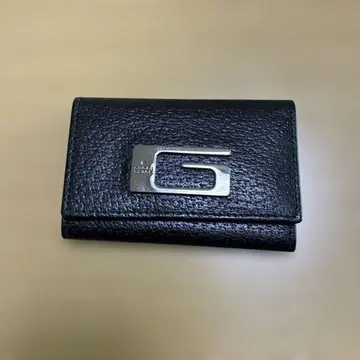 블랙 가죽 키케이스 6연